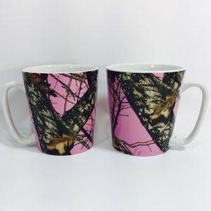 2 PINK Mossy Oak Break-Up Infinity Mug New Camouflage Coffee Cup